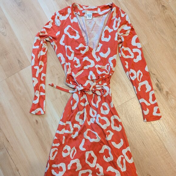 💖 Diane Von Furstenberg Silk Wrap Dress - Picture 1 of 2